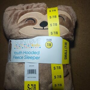 Saint Eve Youth Hooded Fleece Sleeper 1-Piece Pajamas Size Small 7/8